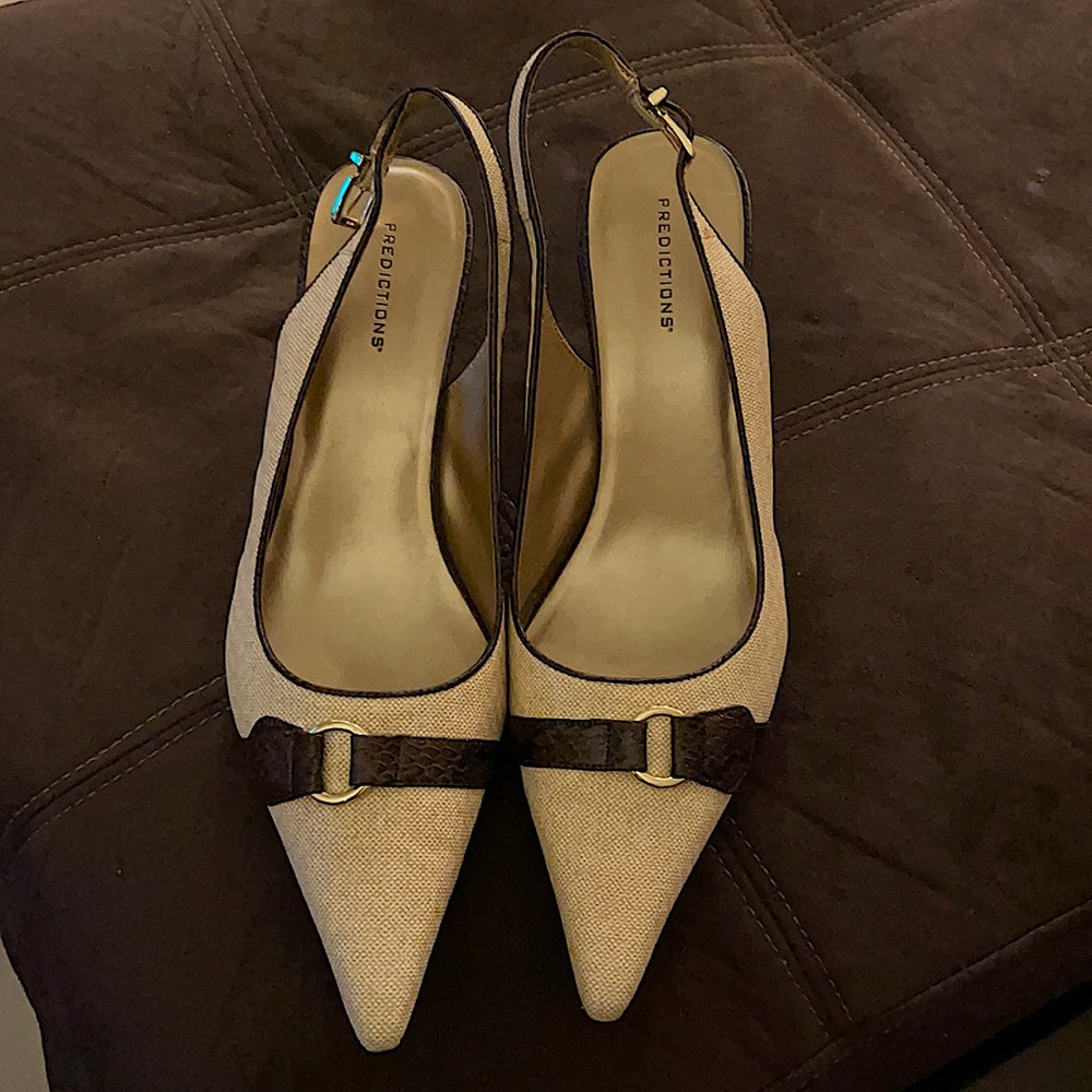 Never worn kitten-heeled fashionable shoes!